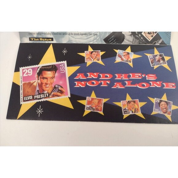 Elvis Presley Legend Rock N Roll Advertisement Ad Stamp Book CD Cassette Poster - Picture 4 of 4